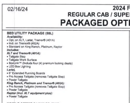 2024 F-150 Order Guide (Updated with JOB 2 Guide) | Page 6 | F150gen14 -- 2021+ Ford F-150 ...
