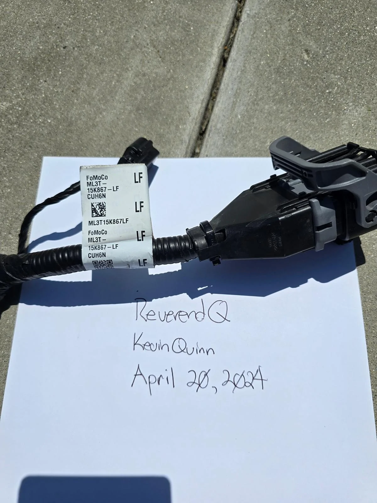 California - Genuine Ford Wire Parking Distance Aid Se ML3Z-15K867-LA ...