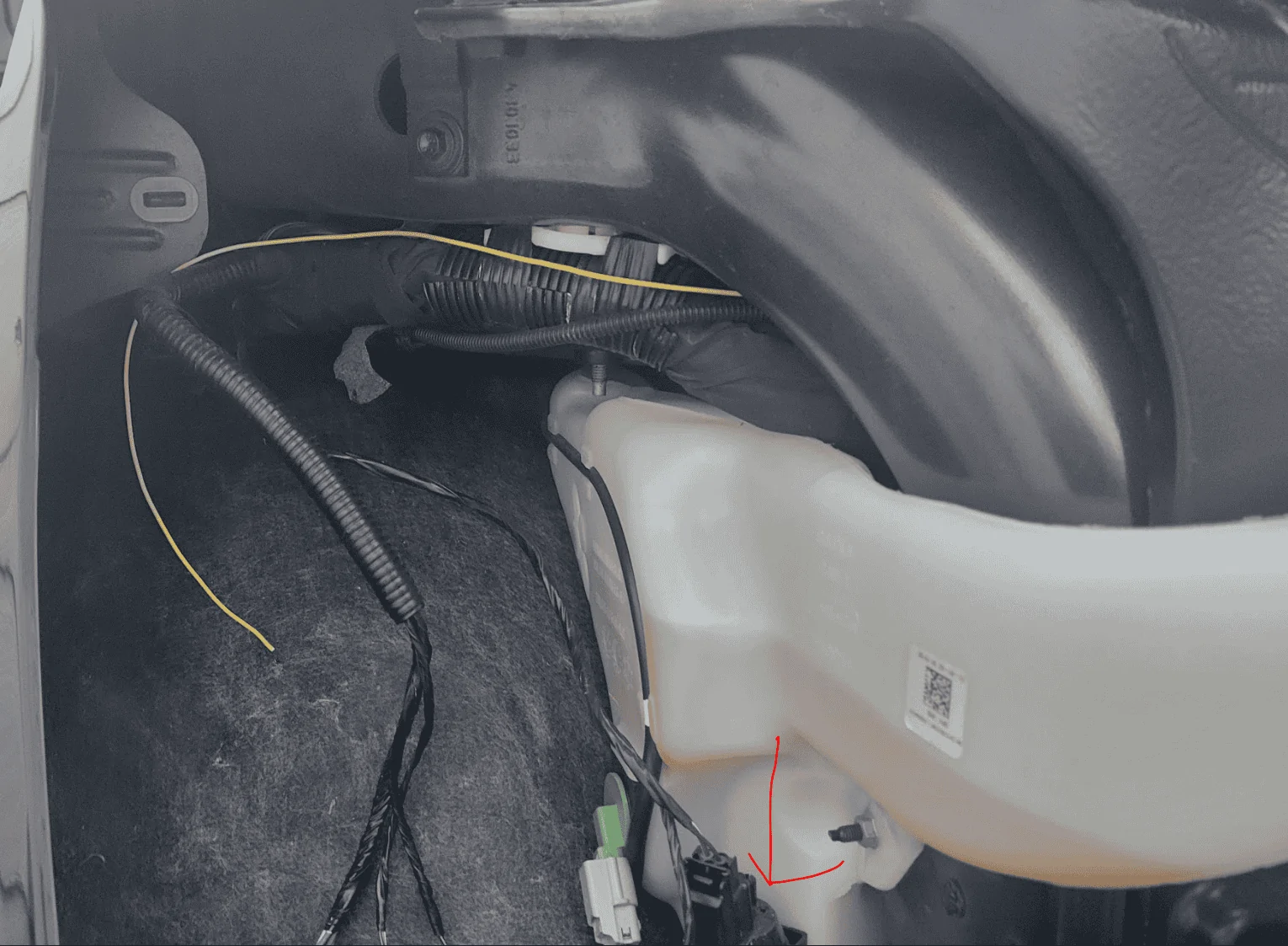2022 Ford F150 washer hose kink location