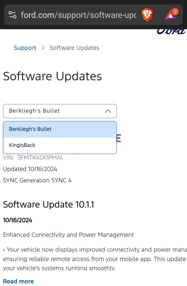 Vehicle Software Update History Now Available in Your Ford Account ...