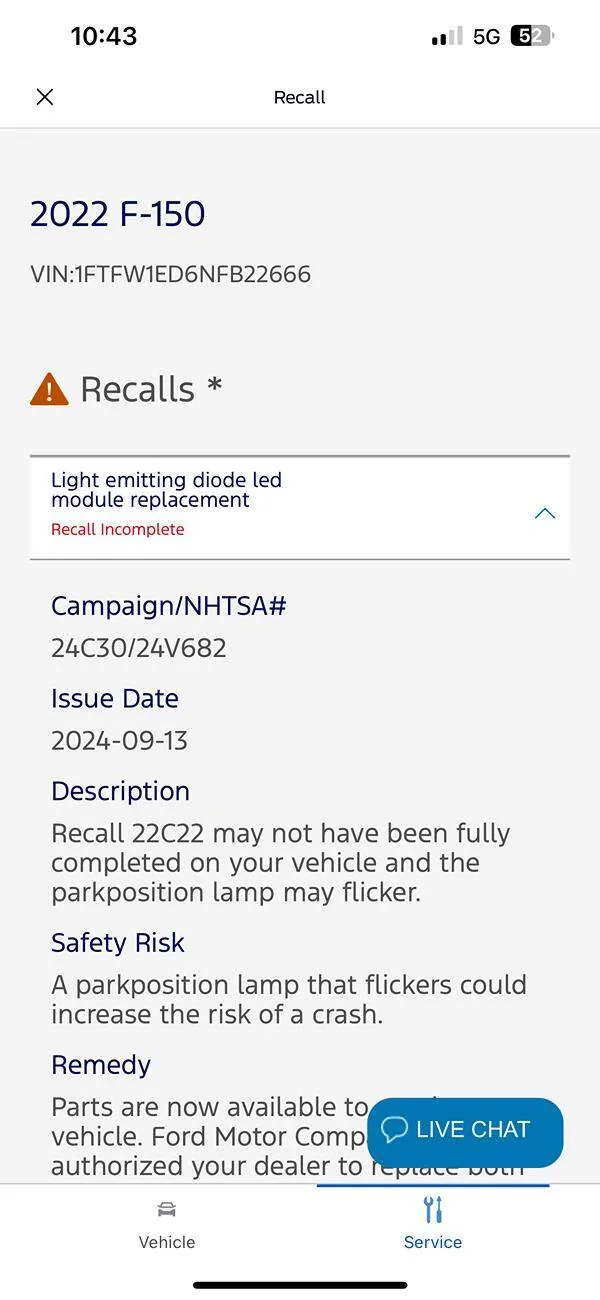 22C22 headlight recall failed | F150gen14 -- 2021+ Ford F