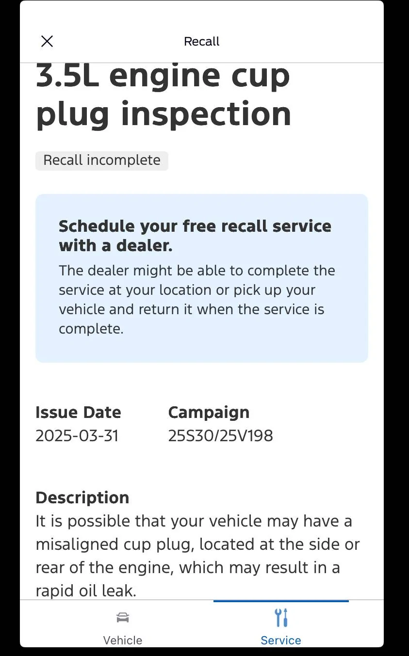 Recall - Engine Cup Plug Inspection | F150gen14 -- 2021+ Ford F-150 ...