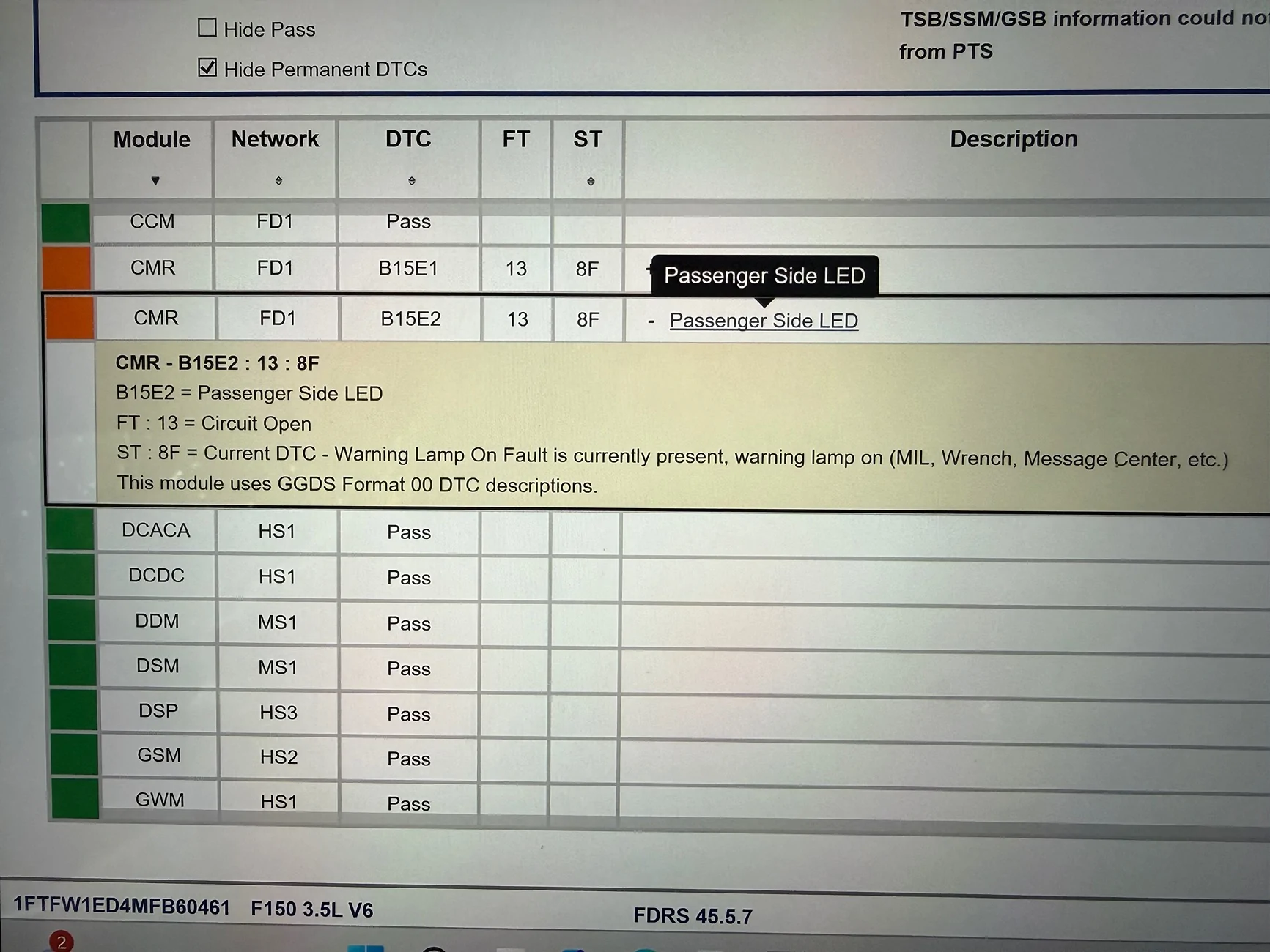 BlueCruise and adaptive cruise not working IPMA and CMR DTC codes in ...