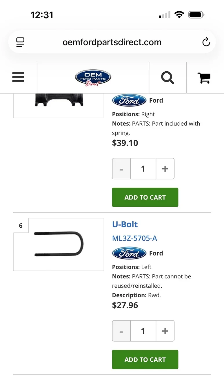 2025 F150 2wd rear spring shackles and nuts | F150gen14 -- 2021+ Ford F ...