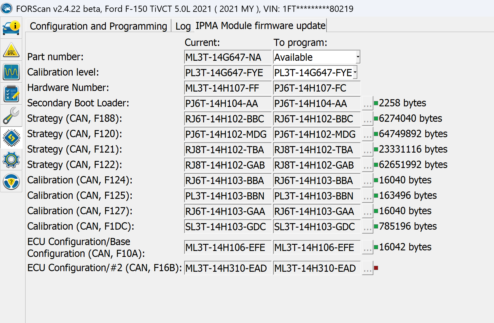 Ipma Module Ford Base Number ISO Latest IPMA ML3T-14G647-NA Firmware | F150gen14 -- 2021+ Ford F-150 ...