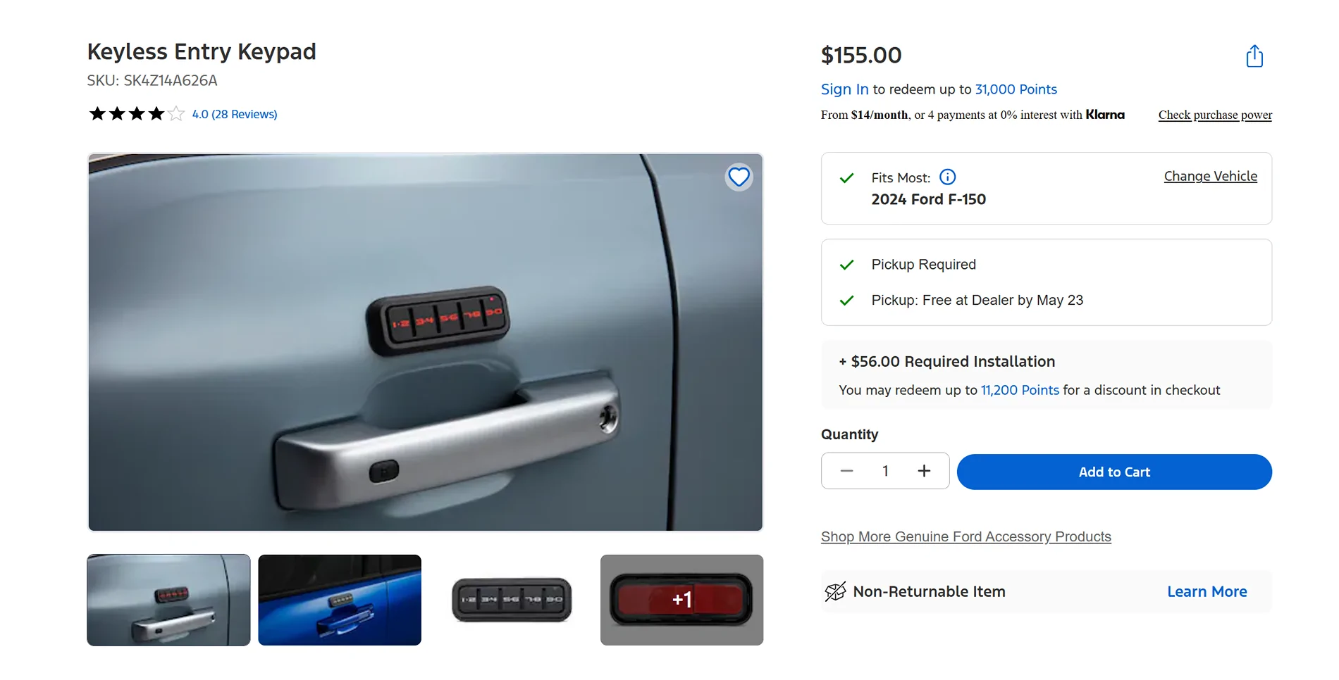 🔥 2006-2026 Ford F-150 Wireless SecuriCode Keyless Entry Keypad Upgrade ...
