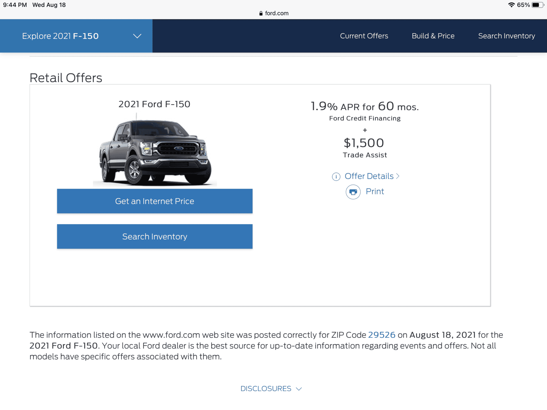 Incentive and Offers from Ford | F150gen14 -- 2021+ Ford F-150, Tremor ...