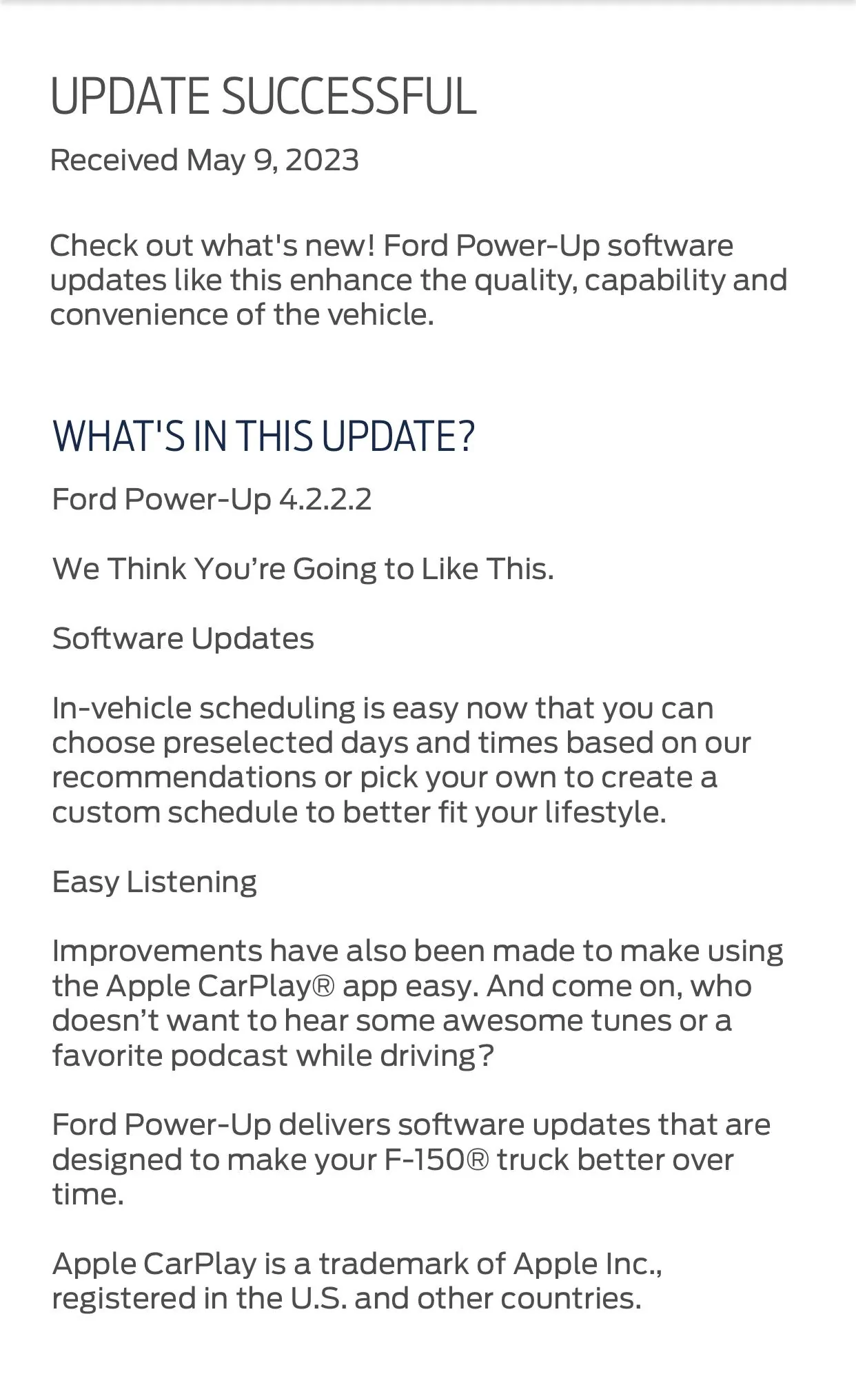 Weird issue with Sync 4 Apple CarPlay on 23 Lariat Powerboost | F150gen14  -- 2021+ Ford F-150, Tremor, Raptor Forum (14th Gen) | News, Owners,  Community, Discussions