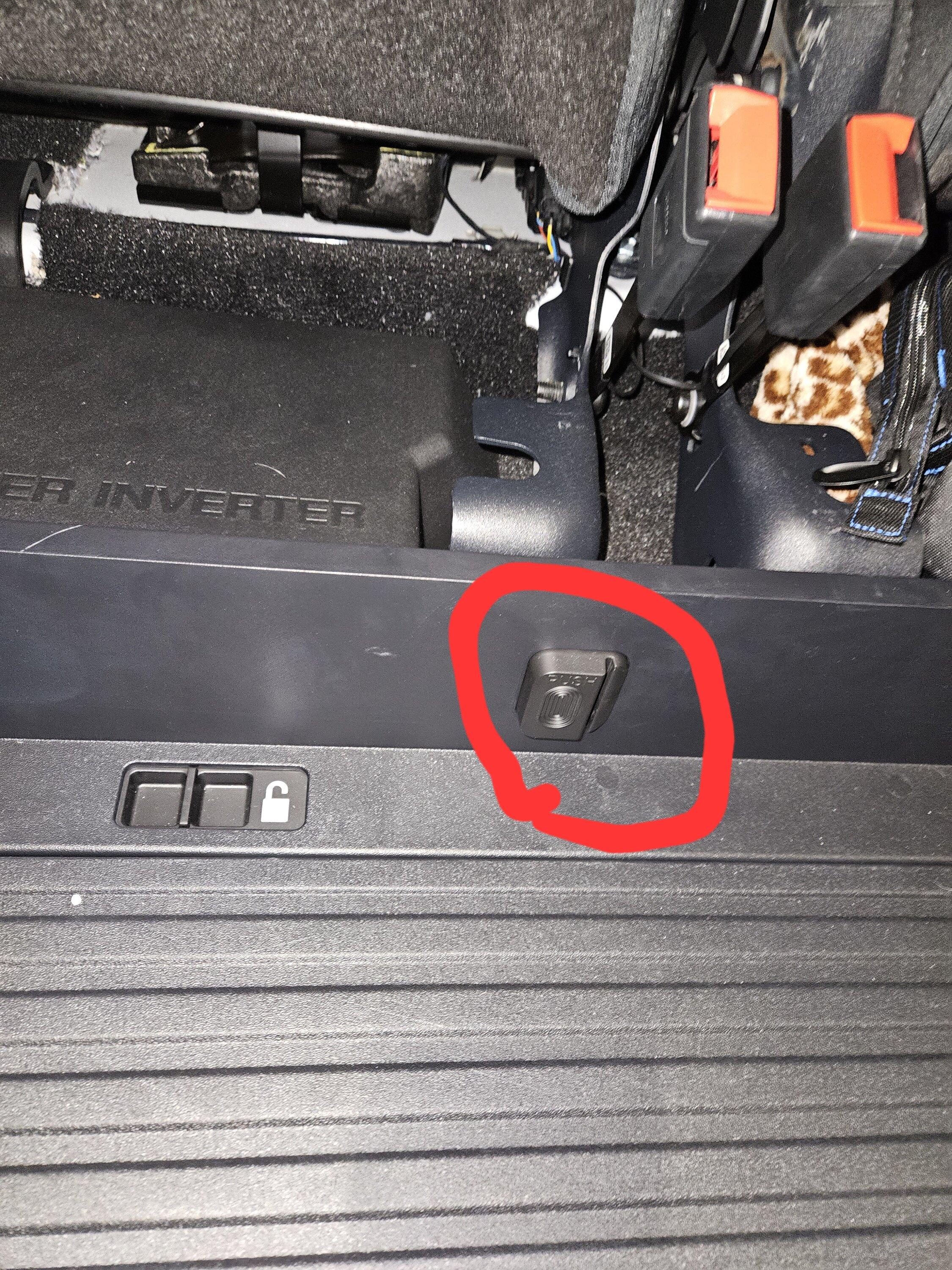 2019 F250 Crew Cab inverter module under rear passenger seat location